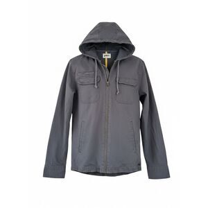 Pact Utility Hooded Zip Jacket Organic Cotton Slate Gray Gorpcore Outdoor Chore
